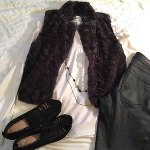 Faux fur vest